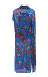 Magda Butrym Floral-printed Asymmetric Cape Dress