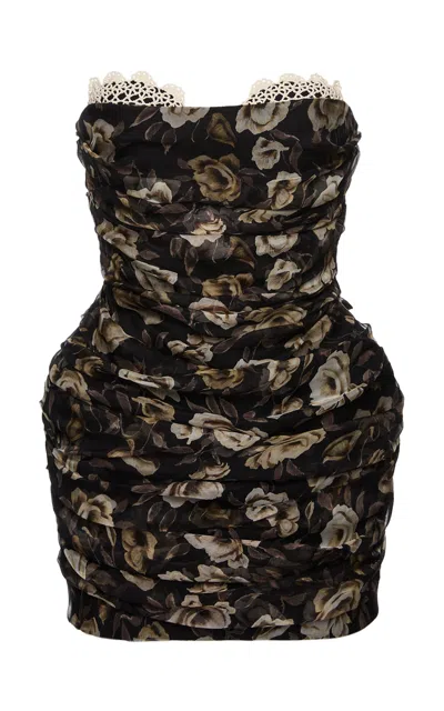Magda Butrym Floral Printed Silk Dress