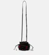 Magda Butrym Floral Satin Bucket Bag In Black