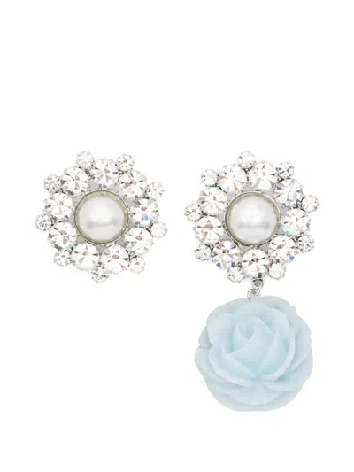 Magda Butrym Floral-shaped Earrings In Metallic