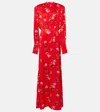Magda Butrym Floral Silk Gown In Red