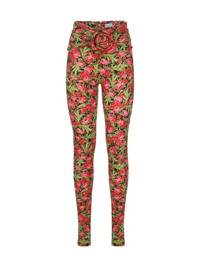 Magda Butrym Floral Skinny Pants In Multicolour
