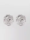 Magda Butrym Floral Stud Earrings Metallic Finish In Metallic