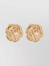 Magda Butrym Floral Stud Earrings Polished Finish In Gold