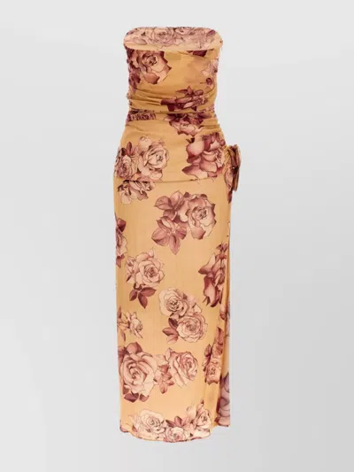MAGDA BUTRYM 'FLORAL SYMPHONY' STRAPLESS DRESS