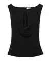Magda Butrym Top With Flower Detail In Black