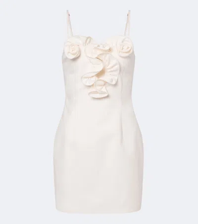 Magda Butrym Floral-appliqué Cotton Minidress In White