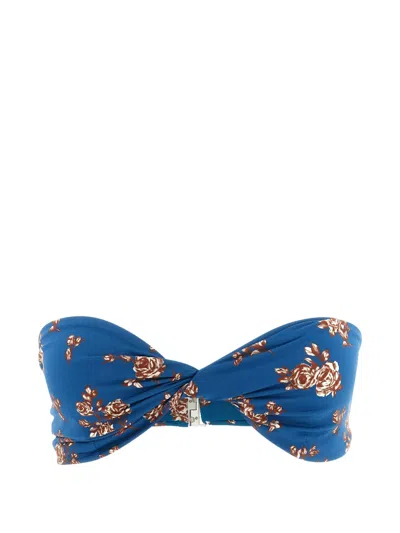 Magda Butrym 05 Bikini Top Twist Front Floral In Multi