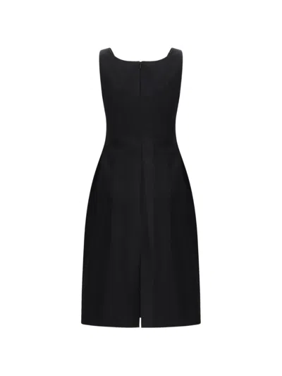 Magda Butrym Flower-appliqué Dress In Black