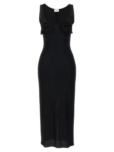 Magda Butrym Flower Bra Tank Midi Dress In Black