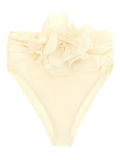 Magda Butrym Flower-detail Bikini Bottoms In Neutral