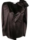 Magda Butrym Flower-detailing Top In Brown
