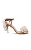 Magda Butrym 'sandals Ankle Wrap Floral Embellishment' In Beige