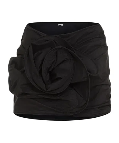 MAGDA BUTRYM MAGDA BUTRYM CRINKLE TAFFETA ROSE MINI SKIRT