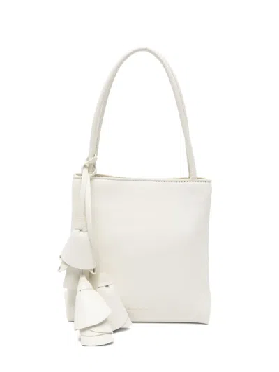 Magda Butrym Flower-detail Leather Tote Bag In White