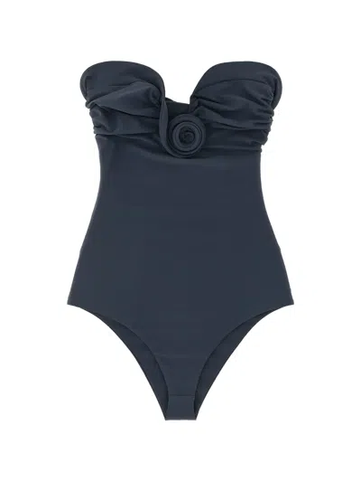 Magda Butrym Flower-detail Swimsuit In Blue