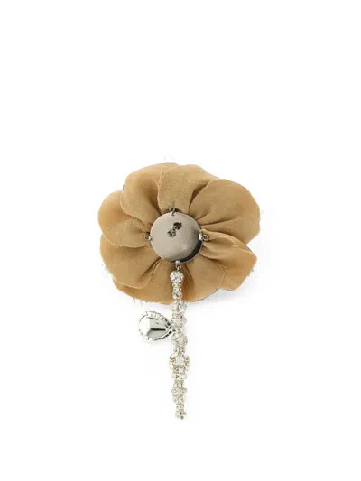 Magda Butrym Frayed Crystal-embellished Earrings In Nude