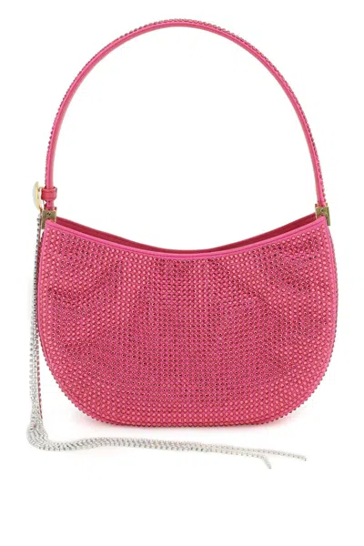 Magda Butrym Fuchsia Satin Rhinestone Shoulder Handbag For Women By
