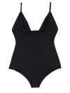 Magda Butrym Backless Scoop Neck Spaghetti Strap Swimsuit In Black
