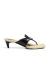 Magda Butrym Fur-lined Kitten Heel Sandals In Black