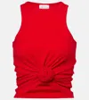 Magda Butrym Rose Knot Tank Top - Women's - Cotton/elastane In Red