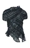 Magda Butrym Gathered Cotton Top In Multi