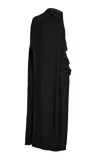Magda Butrym Gathered Drop Waist Dress In Black