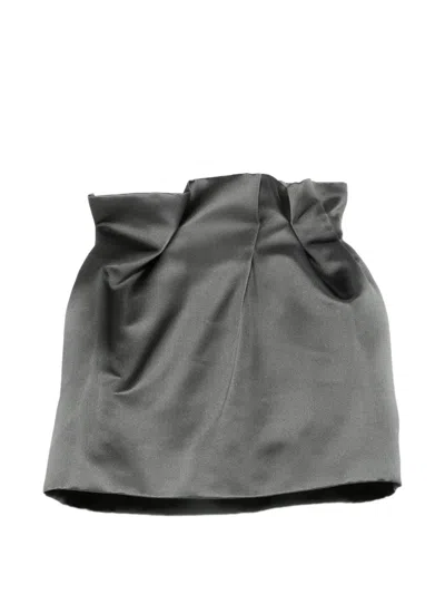 Magda Butrym Gathered Mini Skirt In Gray