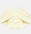 Magda Butrym Gathered Off-shoulder Top In White