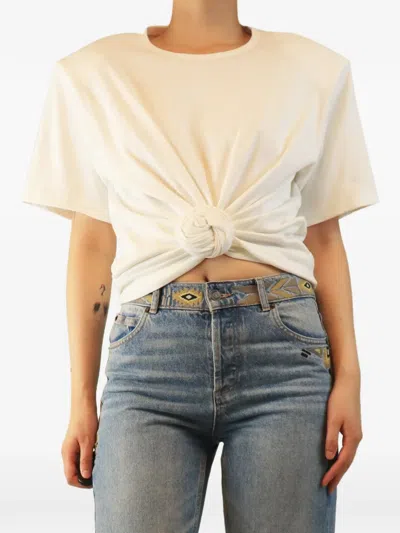Pre-owned Magda Butrym Gathered T-shirt In Blue