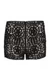 Magda Butrym Geometric Detail  High-rise Cotton Shorts In Black