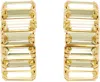 Magda Butrym Gold Baguette Cut Crystal Ear Cuffs In Silver