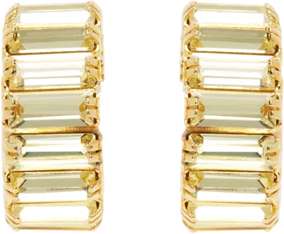 Magda Butrym Gold Baguette Cut Crystal Ear Cuffs