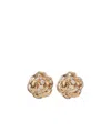 Magda Butrym Gold-plated Rose Earrings With Crystals In Neutral