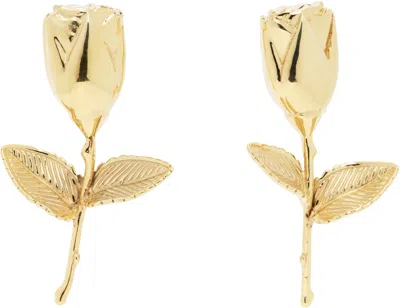 Magda Butrym Gold Rosebud Earrings