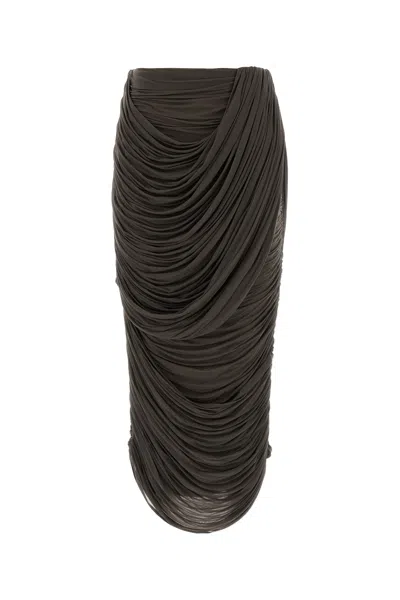 Magda Butrym Draped-detail Midi Skirt In Green