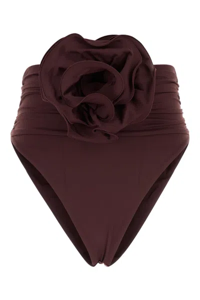 Magda Butrym Grape Stretch Nylon Bikini Bottom In Purple