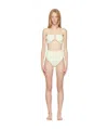 Magda Butrym Off-white Crossed Wrap Bikini Top In Nude