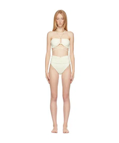 Magda Butrym Gray Bikini Top In Nude