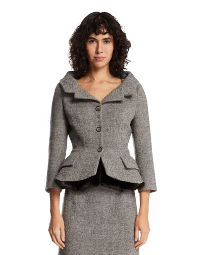 Magda Butrym Gray Sculptural Wool Blazer