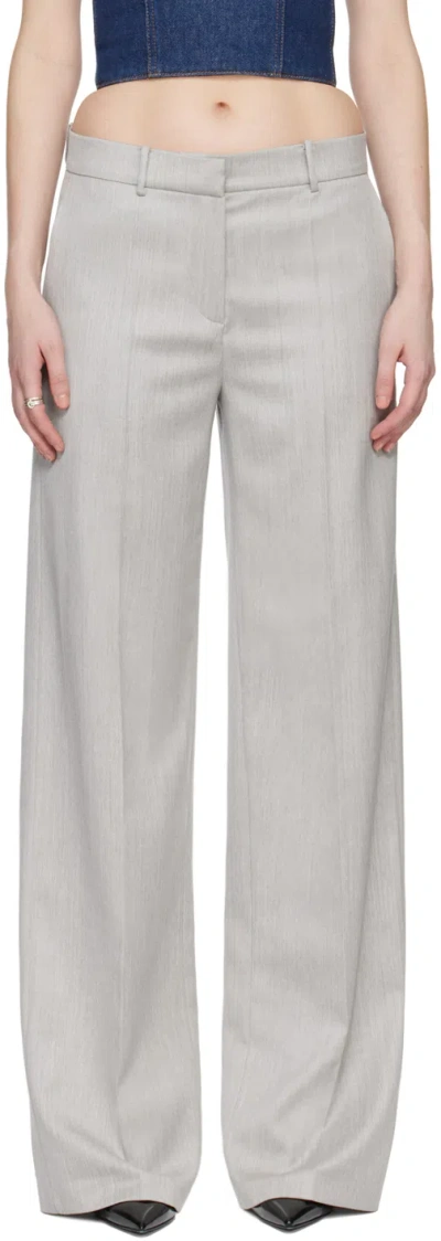 Magda Butrym Gray Wide-leg Trousers In Grey