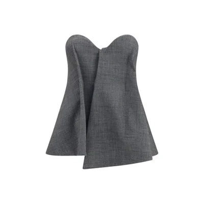 Magda Butrym Gray Wool Oves Aries Corset