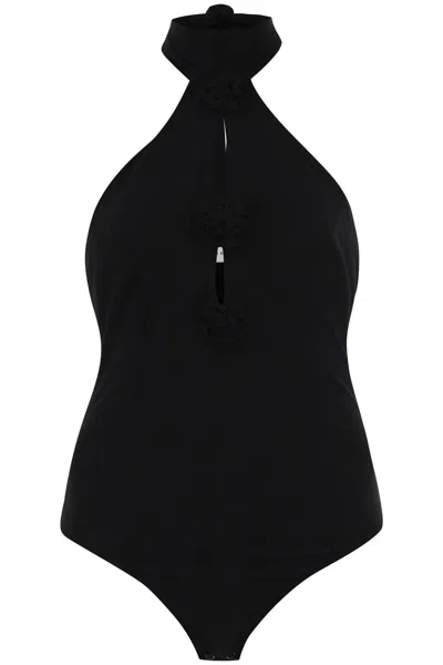 Magda Butrym Grecian Halterneck Bodysuit In Black For Women