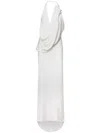 Magda Butrym Draped Gown In 白色