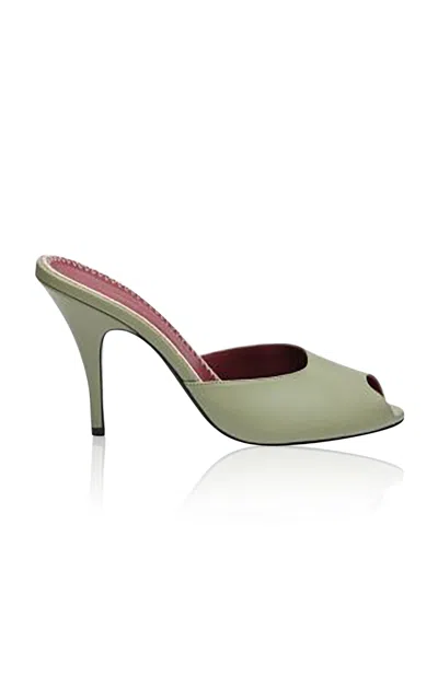 Magda Butrym Green Peep Toe Mules
