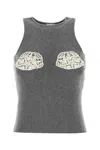 MAGDA BUTRYM GREY CASHMERE TANK TOP