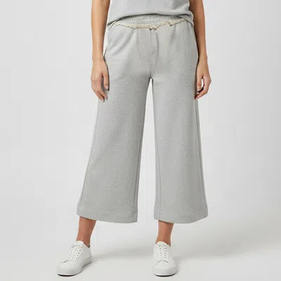 Pre-owned Magda Butrym Grey Cotton Lace-detail Sweatpants Xs In Gray