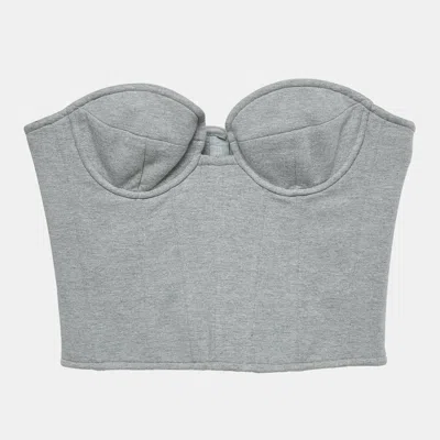 Pre-owned Magda Butrym Grey Jersey Corset Top S