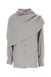 Magda Butrym Grey Modal Blend Shirt In Gray
