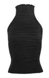 Magda Butrym Halter Ribbed Top In Black